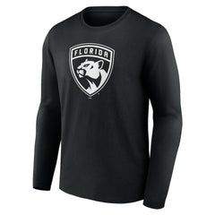 NHL Black Florida Panthers Personalized Name & Number Monochrome Long Sleeve T-Shirt