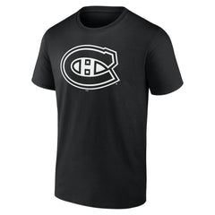 NHL Black Montreal Canadiens Personalized Name & Number Monochrome T-Shirt