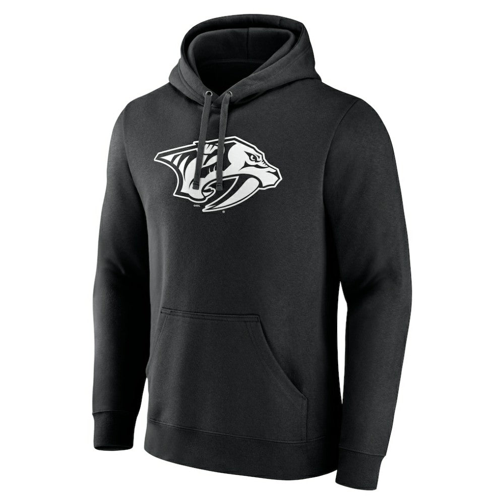 NHL Black Nashville Predators Personalized Name & Number Monochrome Pullover Hoodie