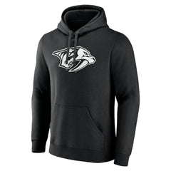 NHL Black Nashville Predators Personalized Name & Number Monochrome Pullover Hoodie