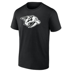 NHL Black Nashville Predators Personalized Name & Number Monochrome T-Shirt