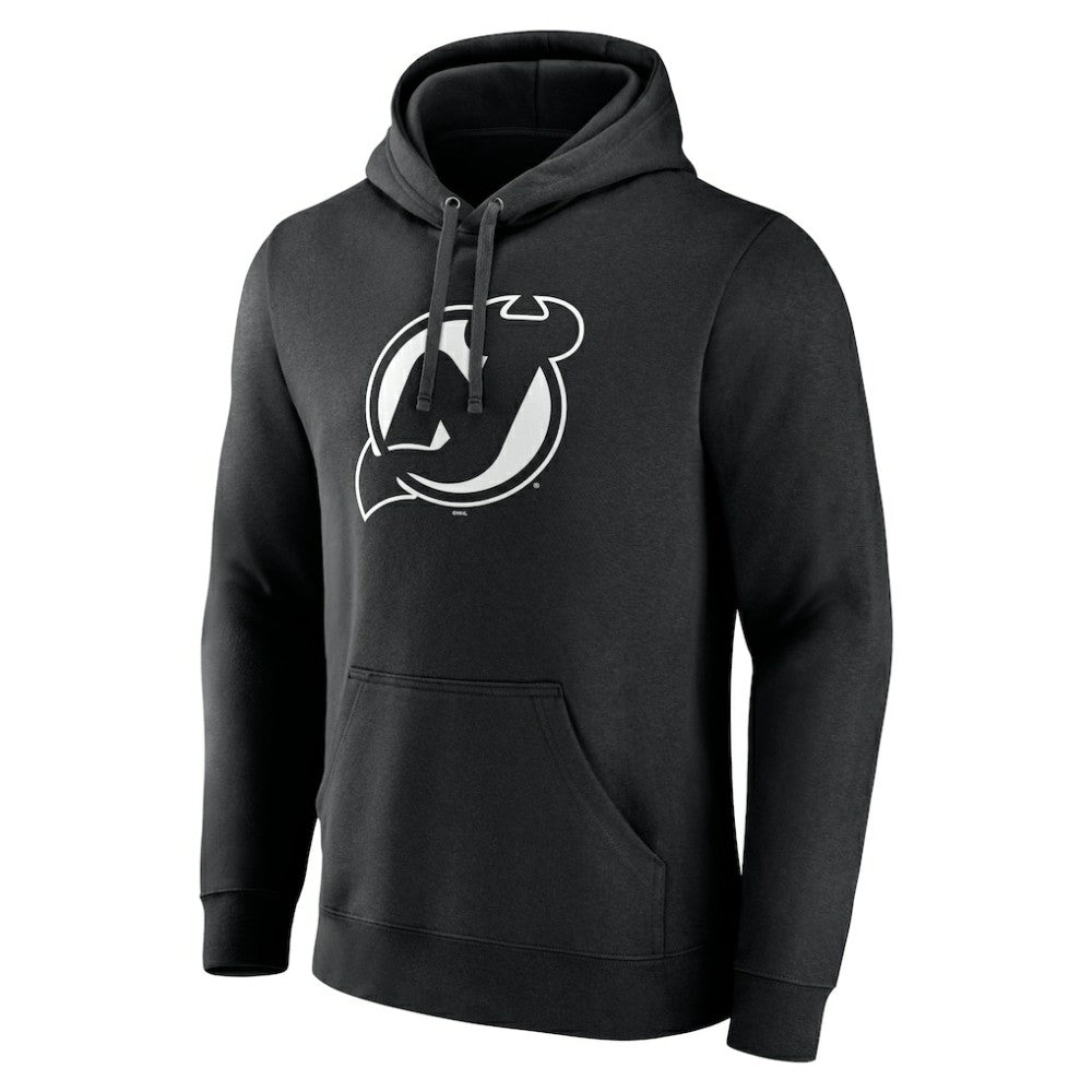 NHL Black New Jersey Devils Personalized Name & Number Monochrome Pullover Hoodie