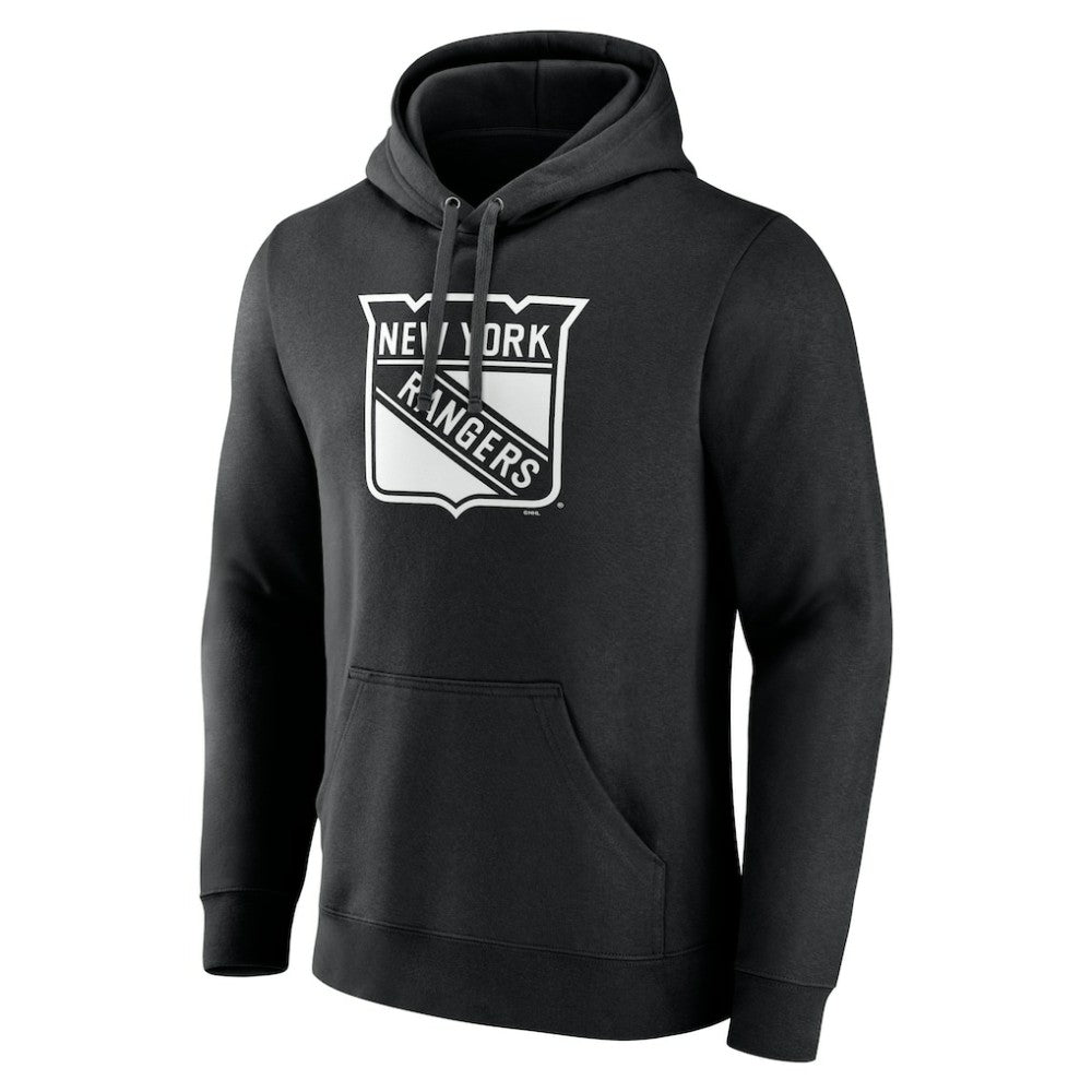NHL Black New York Rangers Personalized Name & Number Monochrome Pullover Hoodie
