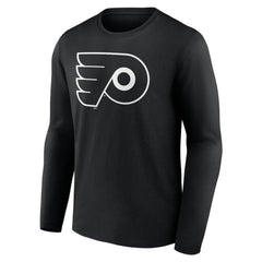 NHL Black Philadelphia Flyers Personalized Name & Number Monochrome Long Sleeve T-Shirt