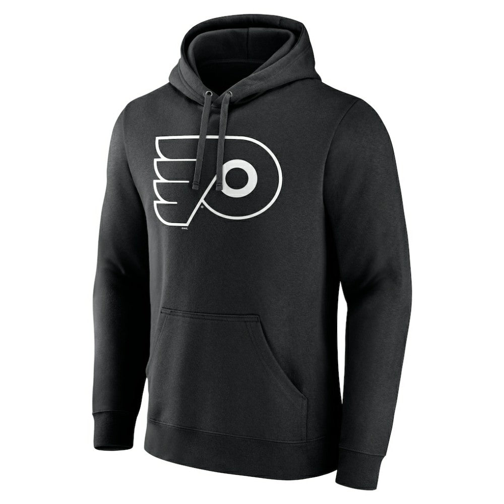 NHL Black Philadelphia Flyers Personalized Name & Number Monochrome Pullover Hoodie