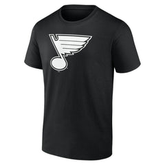 NHL Black St. Louis Blues Personalized Name & Number Monochrome T-Shirt