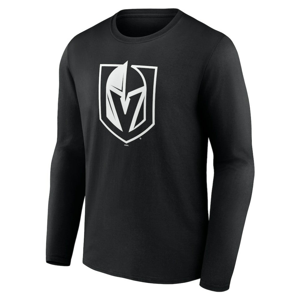 NHL Black Vegas Golden Knights Personalized Name & Number Monochrome Long Sleeve T-Shirt