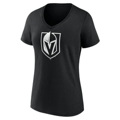 NHL Black Vegas Golden Knights Women's Personalized Name & Number Monochrome V-Neck T-Shirt