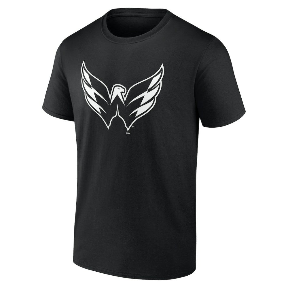 NHL Black Washington Capitals Personalized Name & Number Monochrome T-Shirt