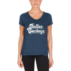 Women's Enzyme Wash Low V-Neck T-Shirt - Dallas Cowboys