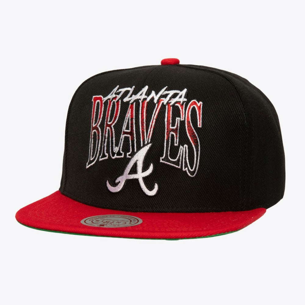 MLB Atlanta Braves Mitchell & Ness Rise Up Snapback Hat
