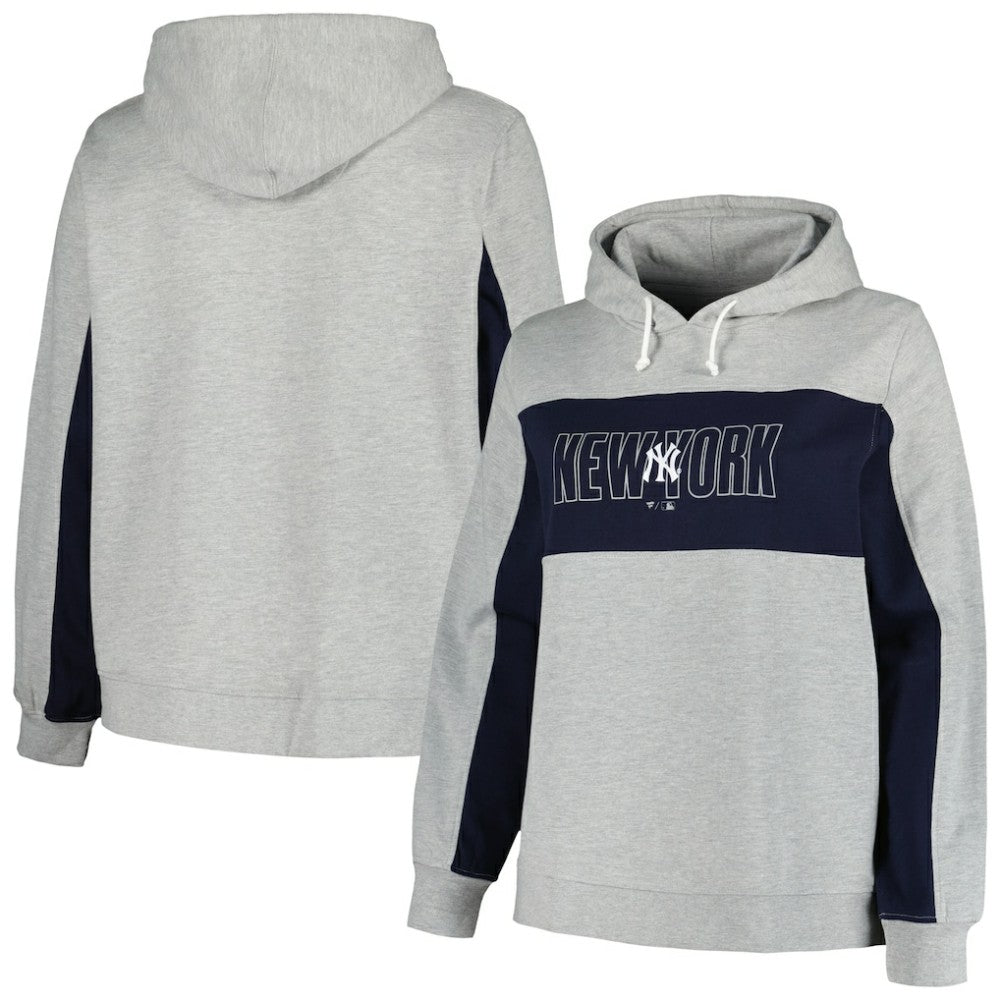 MLB New York Yankees Profile Women's Plus Size Pullover Jersey Hoodie