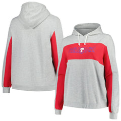 MLB Philadelphia Phillies Profile Women's Plus Size Pullover Jersey Hoodie