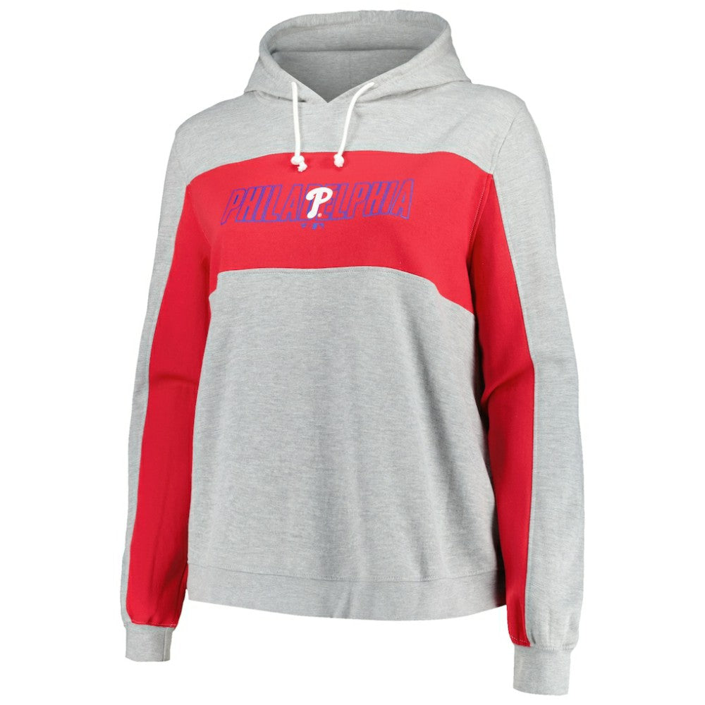MLB Philadelphia Phillies Profile Women's Plus Size Pullover Jersey Hoodie