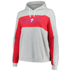 MLB Philadelphia Phillies Profile Women's Plus Size Pullover Jersey Hoodie