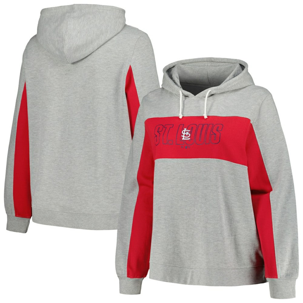 MLB St. Louis Cardinals Profile Women's Plus Size Pullover Jersey Hoodie