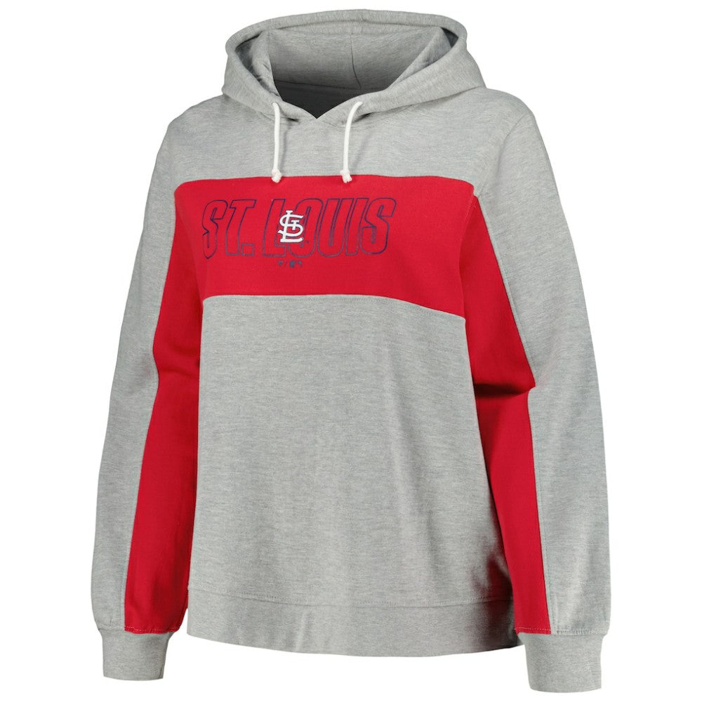 MLB St. Louis Cardinals Profile Women's Plus Size Pullover Jersey Hoodie