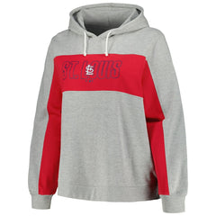 MLB St. Louis Cardinals Profile Women's Plus Size Pullover Jersey Hoodie