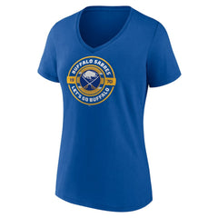 NHL Royal Buffalo Sabres Women's Native V-Neck T-Shirt