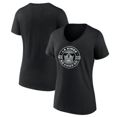 NHL Black Los Angeles Kings Women's Native V-Neck T-Shirt