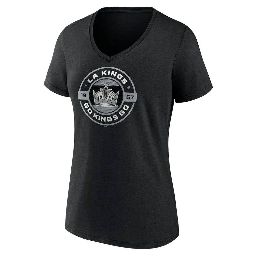 NHL Black Los Angeles Kings Women's Native V-Neck T-Shirt