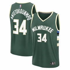 NBA Giannis Antetokounmpo Milwaukee Bucks Youth Fast Break Replica Player Jersey