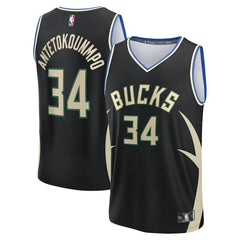 NBA Giannis Antetokounmpo Milwaukee Bucks Youth Fast Break Replica Player Jersey