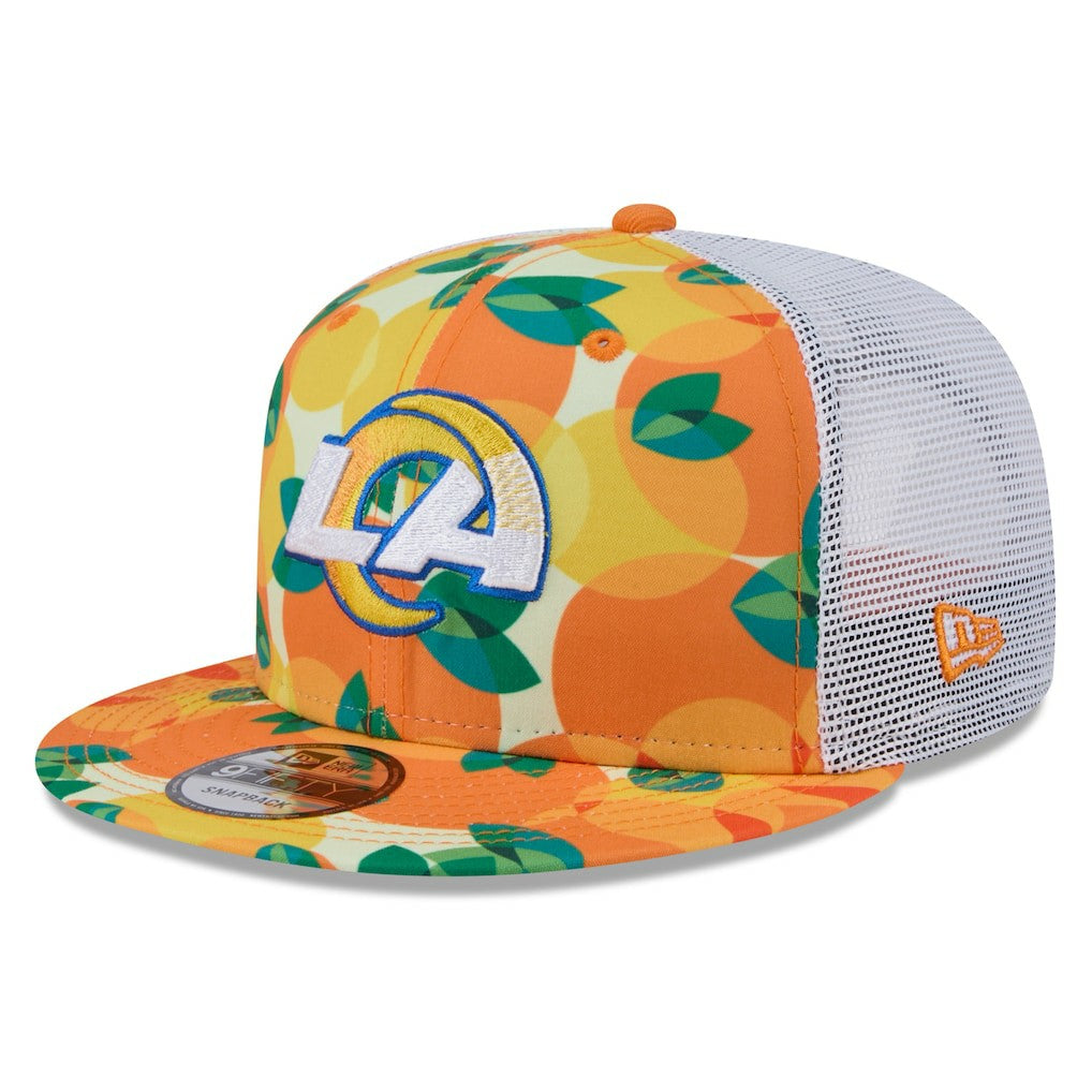 Citrus 9FIFTY Trucker Snapback Hat - Los Angeles Rams
