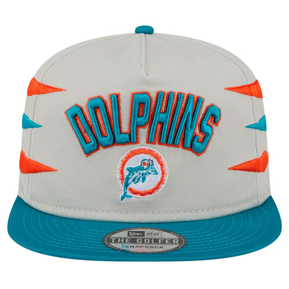 Athletic Golfer Snapback Hat - Miami Dolphins