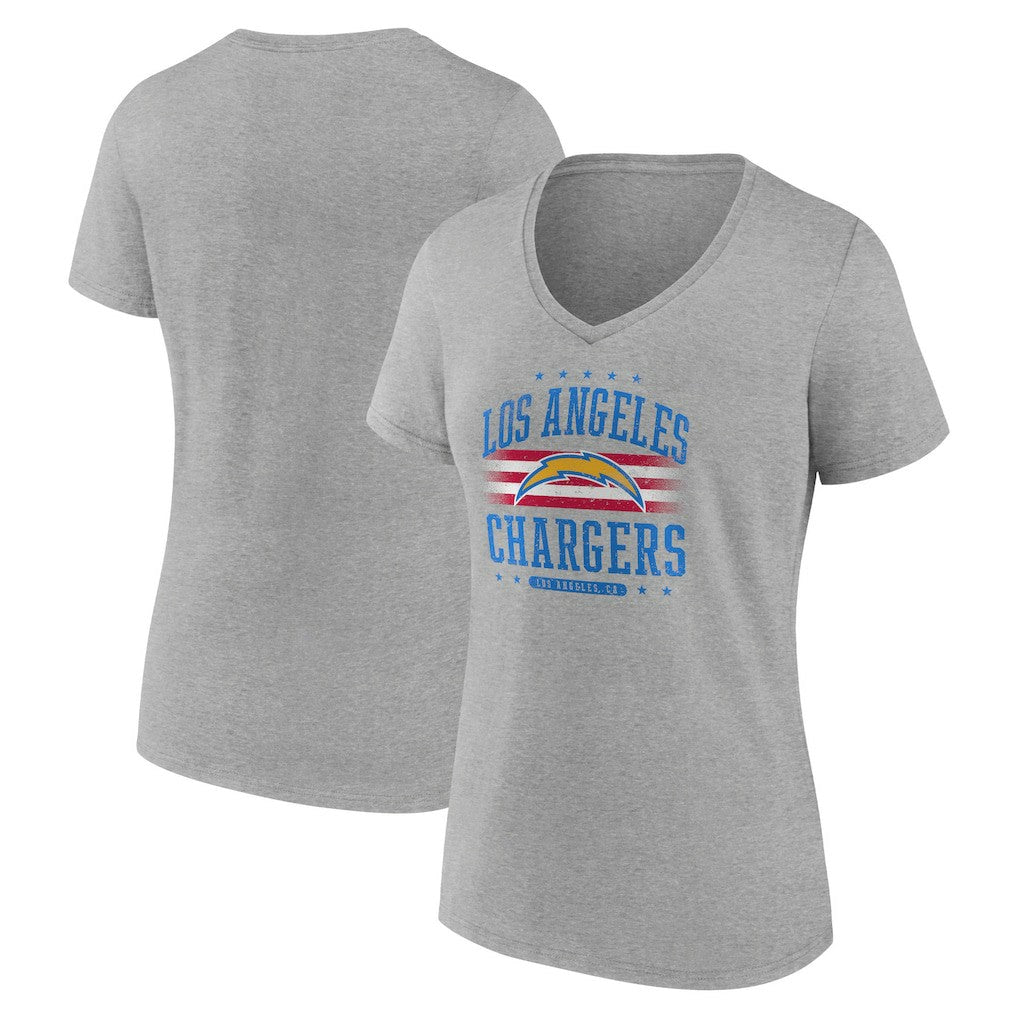 Women's Americana Team V-Neck T-Shirt - Los Angeles Chargers