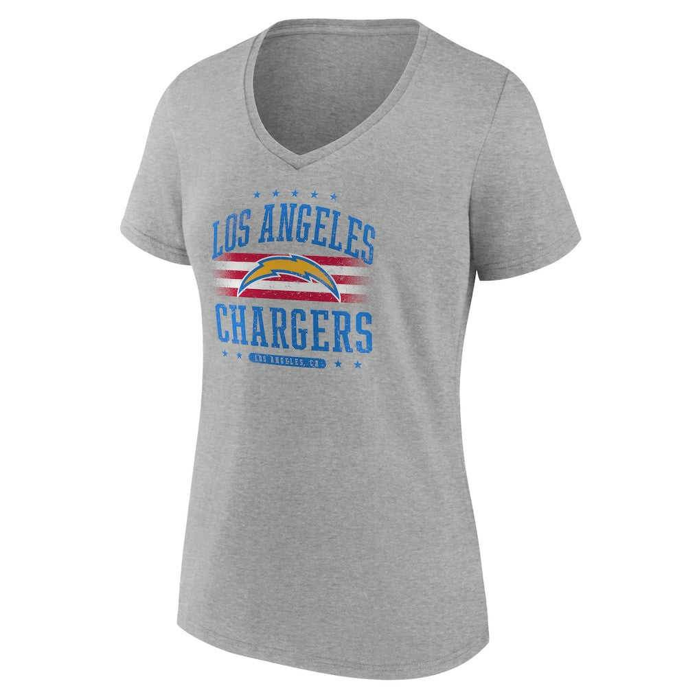 Women's Americana Team V-Neck T-Shirt - Los Angeles Chargers
