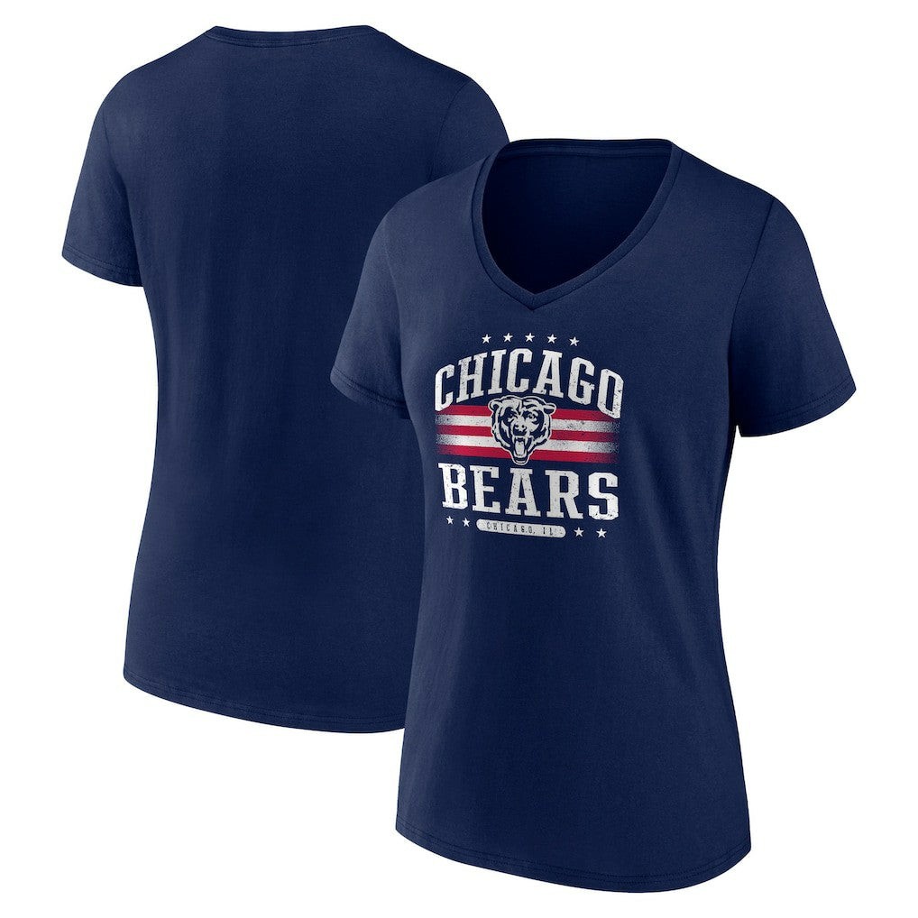 Women's Americana Team V-Neck T-Shirt - Chicago Bears