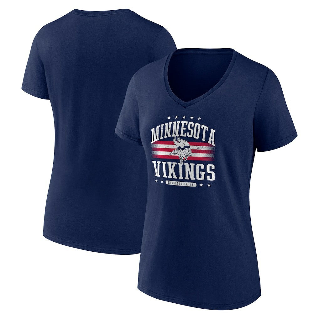 Women's Americana Team V-Neck T-Shirt - Minnesota Vikings