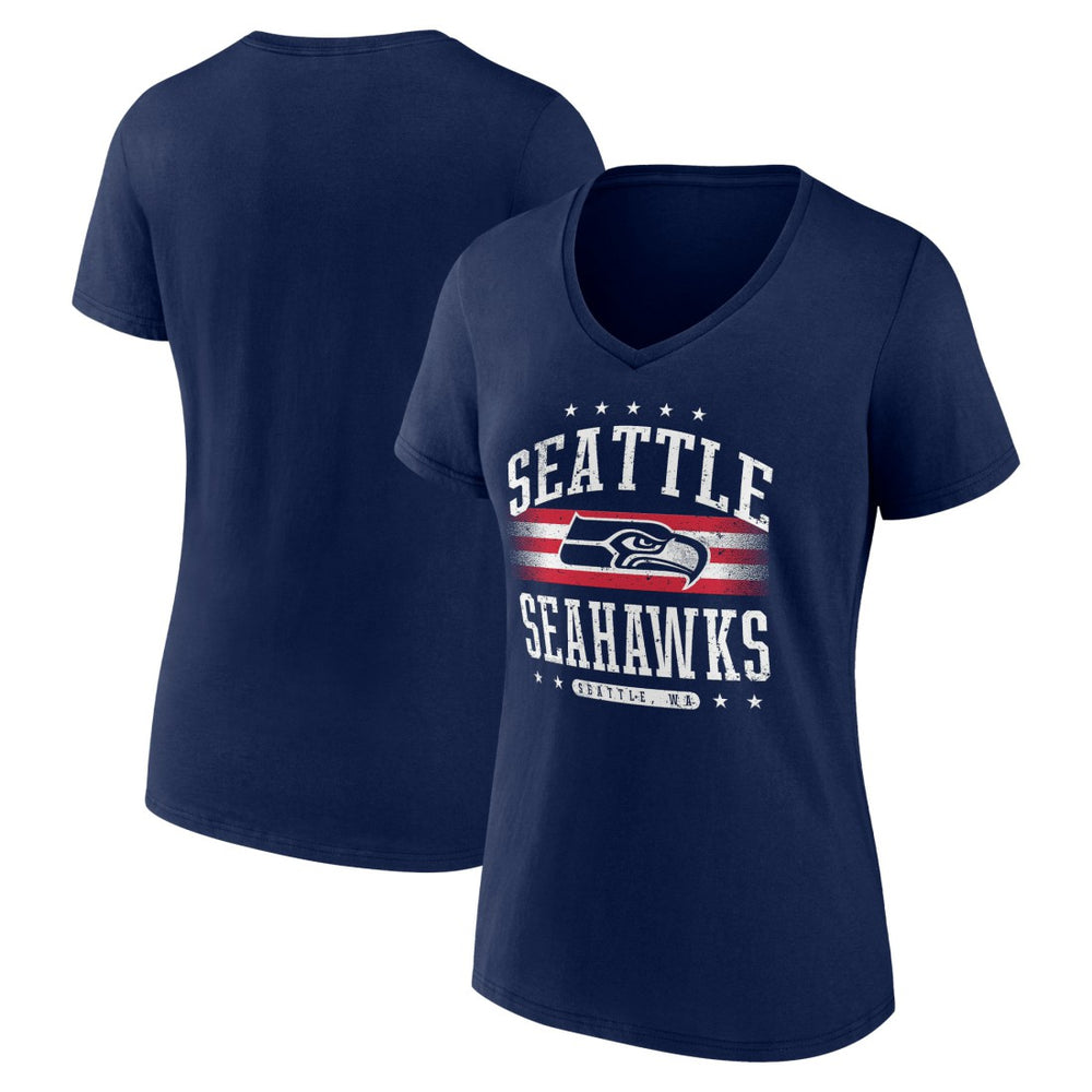 Women's Americana Team V-Neck T-Shirt - Seattle Seahawks