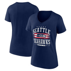 Women's Americana Team V-Neck T-Shirt - Seattle Seahawks