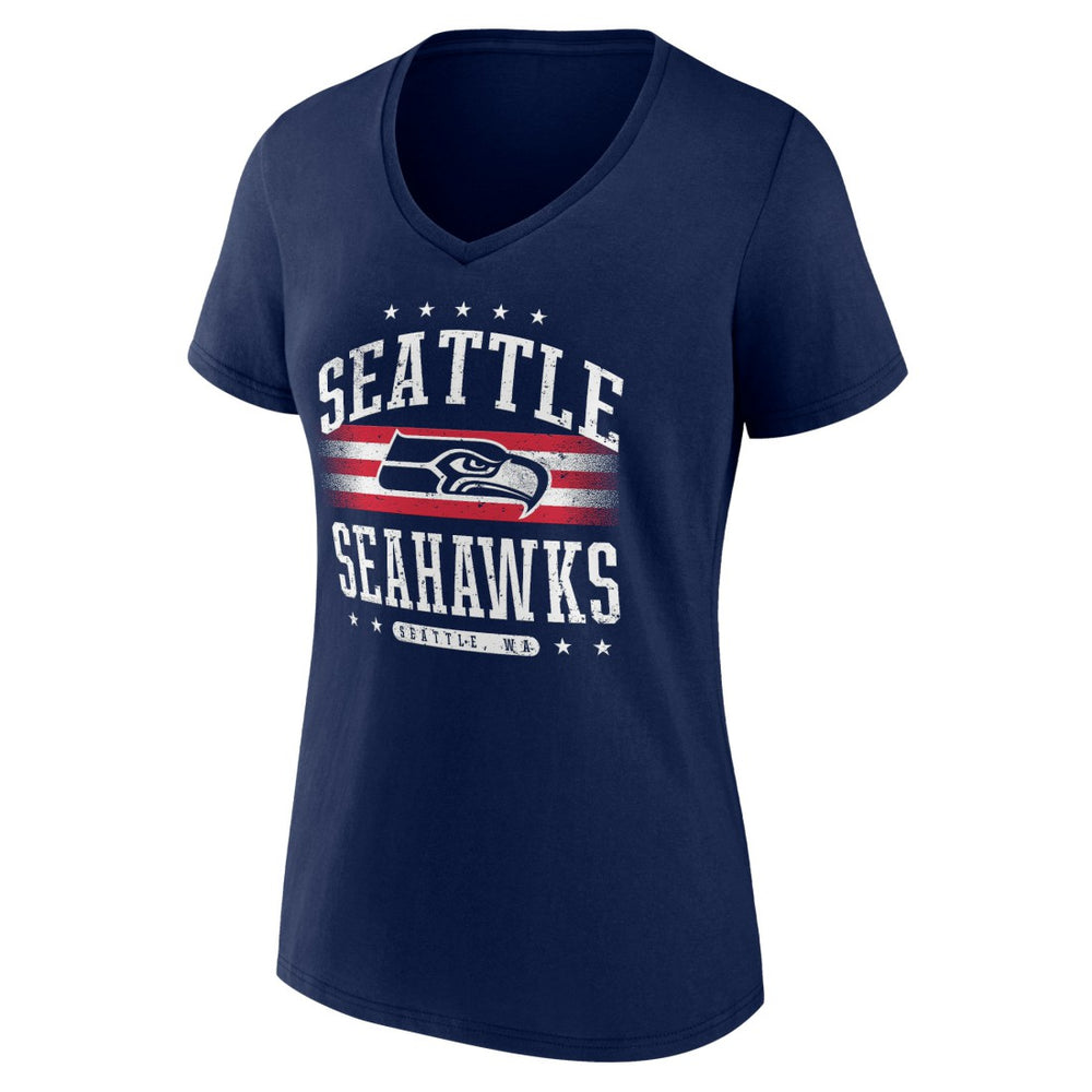 Women's Americana Team V-Neck T-Shirt - Seattle Seahawks