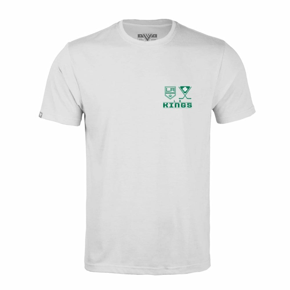 NHL White Los Angeles Kings Levelwear St. Patrick's Day Richmond T-Shirt