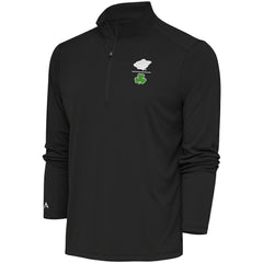 NHL Charcoal Minnesota Wild Antigua Shamrock Tribute Quarter-Zip Pullover Top