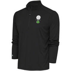 NHL Charcoal Boston Bruins Antigua Shamrock Tribute Quarter-Zip Pullover Top