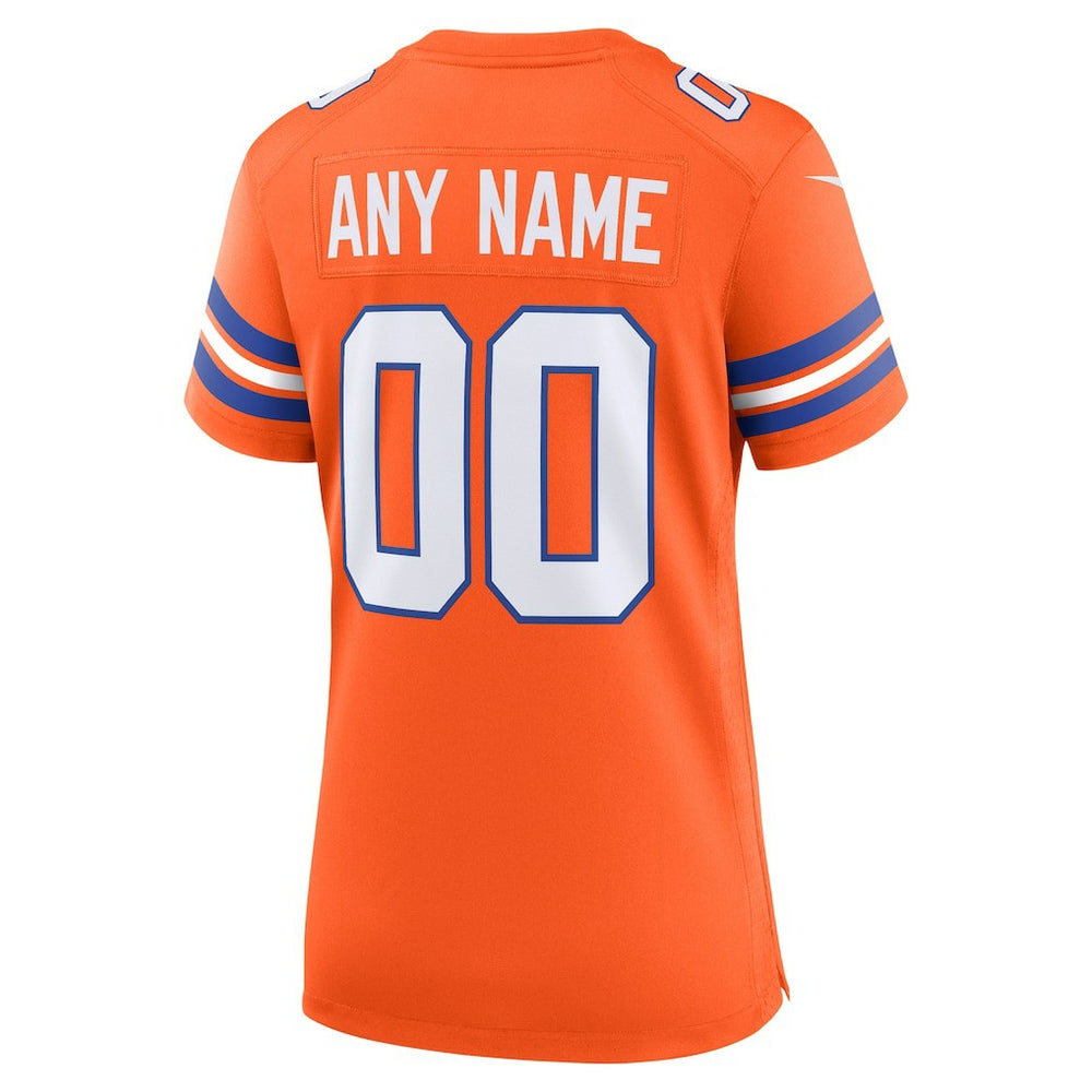 Women's Mile High Collection 1977 Throwback Custom Game Jersey - Denver Broncos