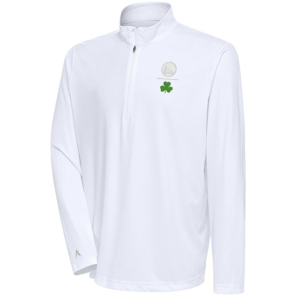 NBA Golden State Warriors Antigua Shamrock Tribute Quarter-Zip Pullover Top sale