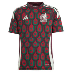 Mexico National Team Youth 2024 Home Replica Jersey - Adidas Burgundy