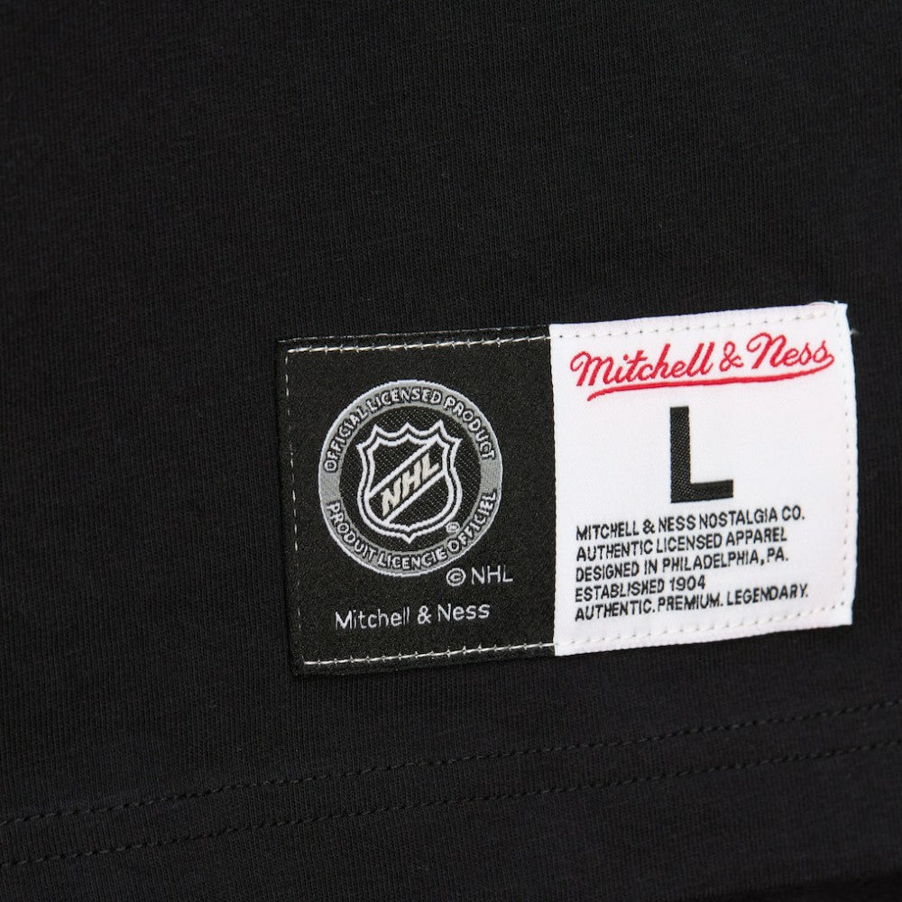 NHL Black Mario Lemieux Pittsburgh Penguins Mitchell & Ness Premium Nickname Vintage Logo T-Shirt
