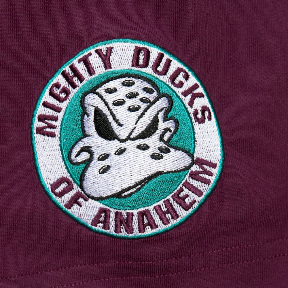 NHL Purple Teemu Selanne Anaheim Ducks Mitchell & Ness Premium Nickname Vintage Logo T-Shirt