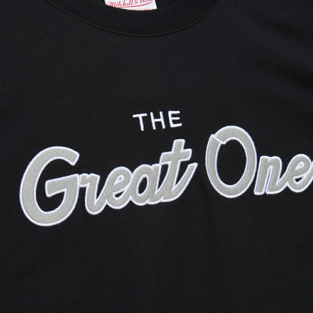 NHL Black Wayne Gretzky Los Angeles Kings Mitchell & Ness Premium Nickname Vintage Logo T-Shirt