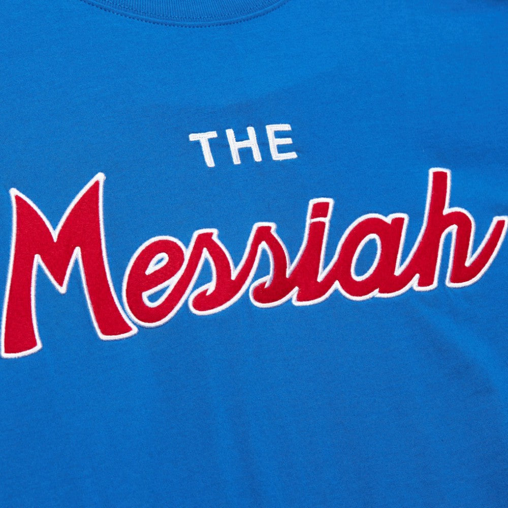NHL Blue Mark Messier New York Rangers Mitchell & Ness Premium Nickname Vintage Logo T-Shirt