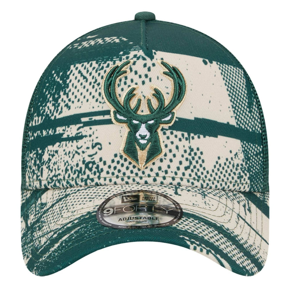 NBA Milwaukee Bucks Tip Off A-Frame Trucker 9FORTY Adjustable Hat