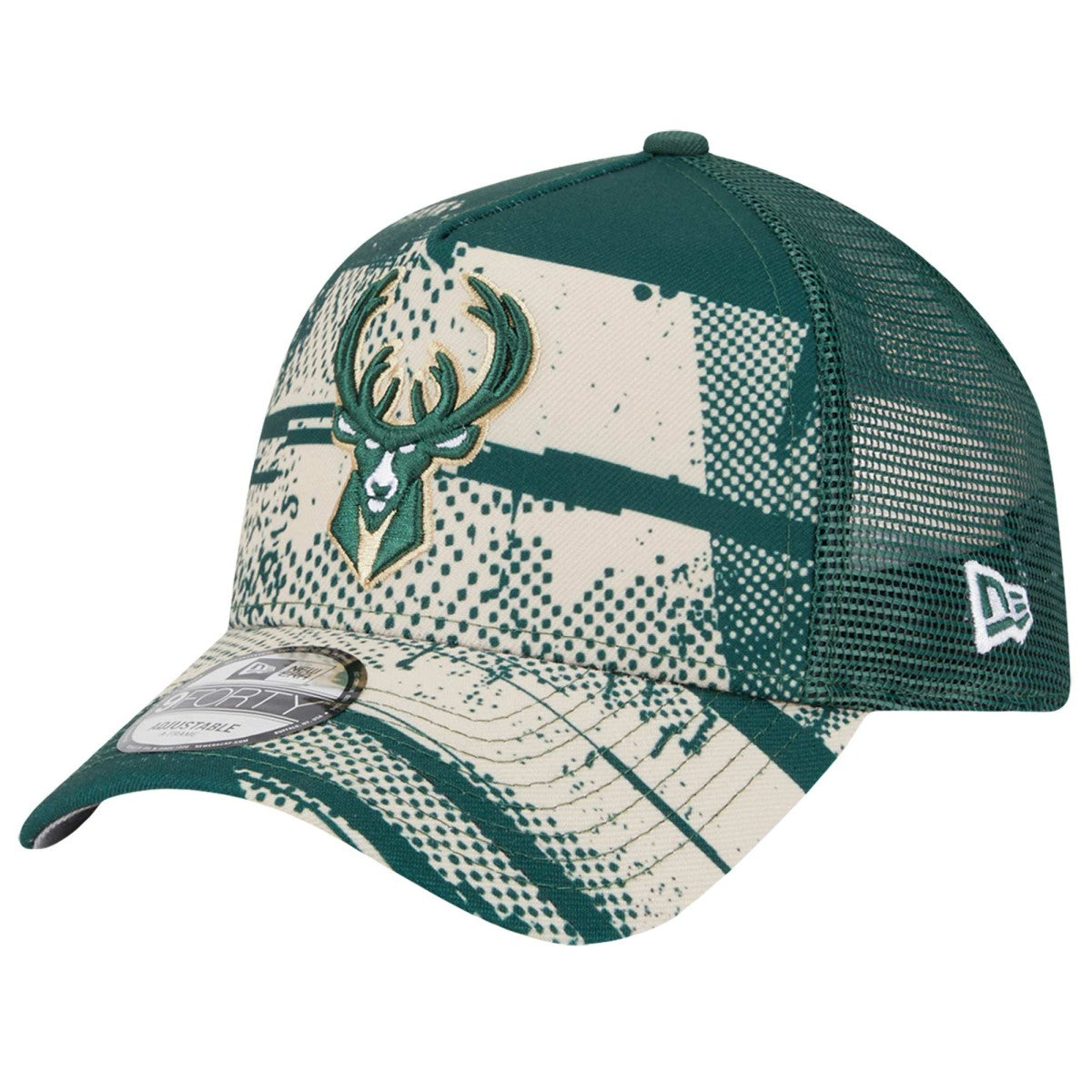 NBA Milwaukee Bucks Tip Off A-Frame Trucker 9FORTY Adjustable Hat