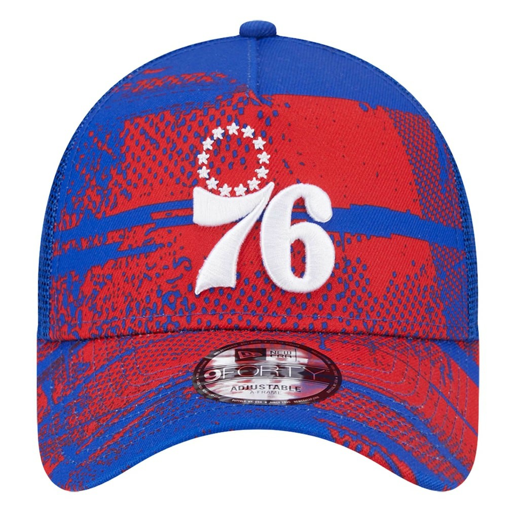 NBA Philadelphia 76ers Tip Off A-Frame Trucker 9FORTY Adjustable Hat