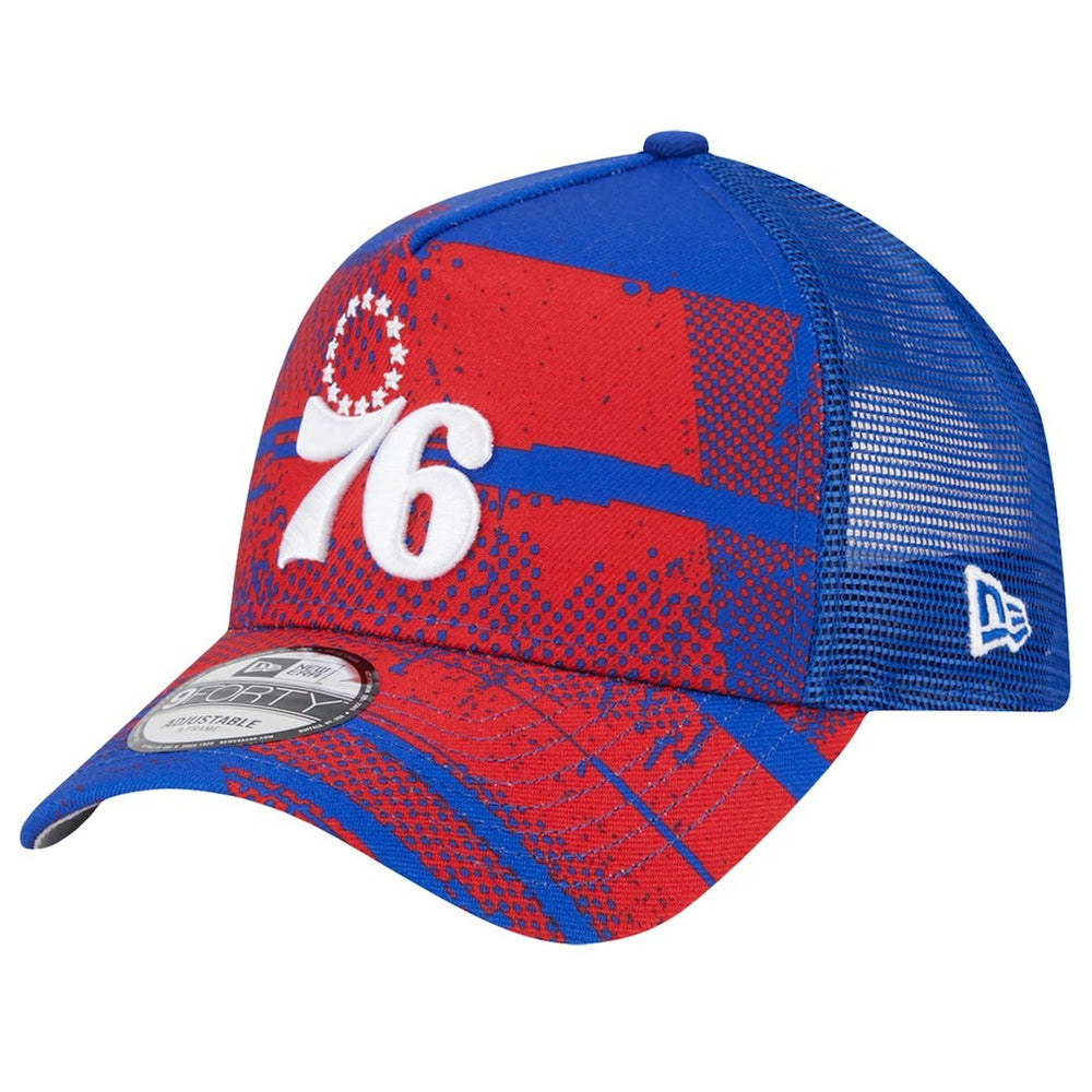 NBA Philadelphia 76ers Tip Off A-Frame Trucker 9FORTY Adjustable Hat